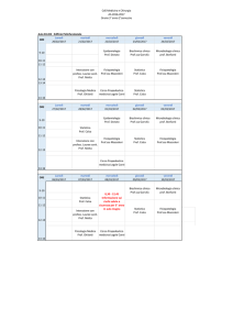 Orario lezioni CdS Medicina e Chirurgia III ANNO_II semestre