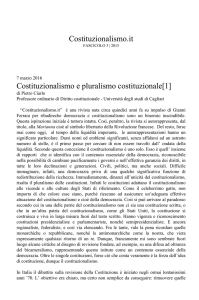 Costituzionalismo.it Costituzionalismo e pluralismo costituzionale[1]