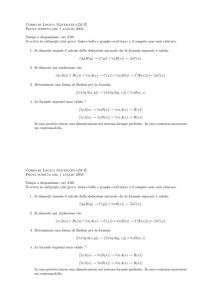 Corso di Logica Matematica[M-Z] Prova scritta del 1 luglio 2003