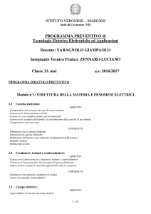 PROGRAMMA PREVENTIVO di Tecnologie Elettrico