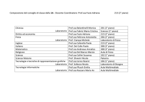 Composizione del consiglio di classe della 1A