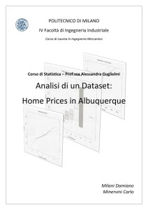 Analisi di un Dataset: Home Prices in Albuquerque