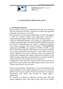 IL CRITICISMO di IMMANUEL KANT 1