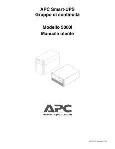 APC Smart-UPS Gruppo di continuità Modello 5000I Manuale utente