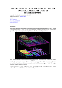 valutazione acustica di una centralina idraulica mediante l`uso di
