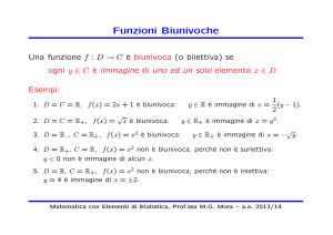 Funzioni Biunivoche - Dipartimento di Matematica