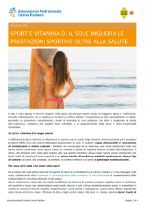 Sport e vitamina D: il sole migliora le prestazioni sportive oltre alla