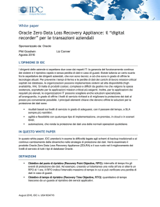 Oracle Zero Data Loss Recovery Appliance: A Transaction DVR for