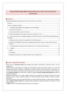 Negoziabilità degli effetti legali dell`unione civile e del contratto di