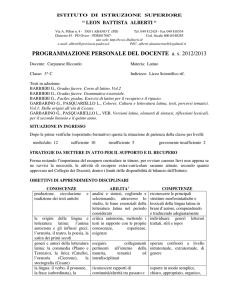 PROGRAMMAZIONE PERSONALE DEL DOCENTE a. s. 2012/2013