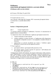 Ordinanza concernente gli impianti elettrici a corrente debole 734.1