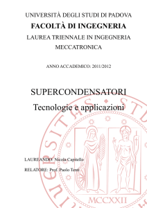 SUPERCONDENSATORI tecnologie e applicazioni