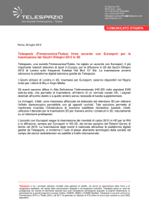 Telespazio (Finmeccanica/Thales) firma accordo con Eurosport per