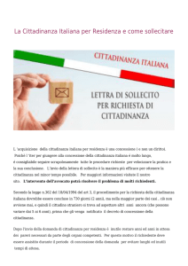 La Cittadinanza Italiana per Residenza e come sollecitare.