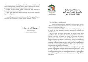 Lettera natalizia agli sposi della diocesi di Brescia S. Natale 2009