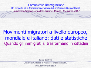 Movimenti migratori a livello europeo, mondiale e italiano: dati e