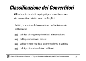 Gli schemi circuitali impiegati per la realizzazione dei convertitori