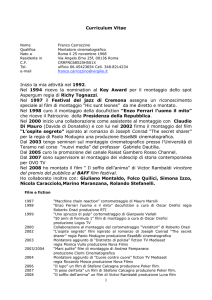 1 Curriculum Vitae Inizio la mia attività nel 1992