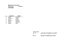 Matematica Finanziaria Class Test 15-feb