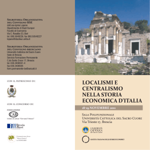 localismi e centralismo nella storia economica d`italia