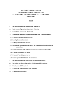 1 GLI EFFETTI DEL FALLIMENTO SUI RAPPORTI GIURIDICI