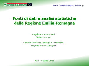 Fonti di dati per le analisi statistiche della Regione Emilia