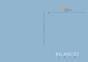 Bilancio 2010 - Fondazione Cassa di Risparmio di Lucca
