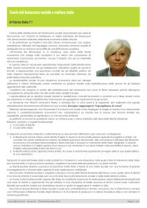 Lavoro e confronto - Teorie del benessere sociale e welfare state