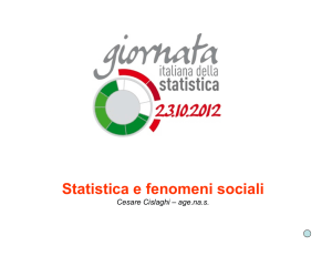 Statistica e fenomeni sociali