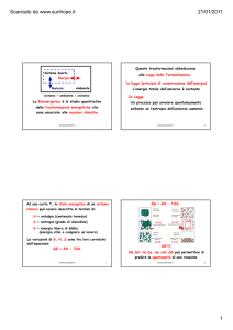 Bioenergetica e Introduzione al metabolismo