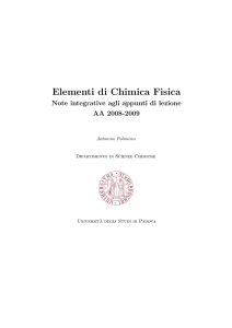 Elementi di Chimica Fisica - Dipartimento di Scienze Chimiche