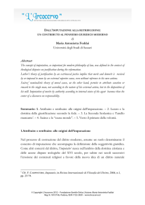 di Maria Antonietta Foddai Università degli Studi di Sassari Abstract