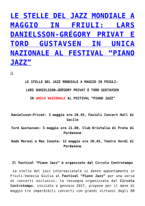 le stelle del jazz mondiale a maggio in friuli: lars