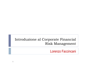 16. Introduzione al Corporate financial risk management