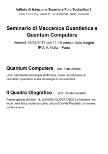 Seminario di Meccanica Quantistica e Quantum Computers