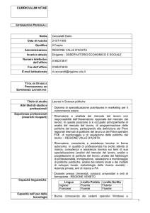 curriculum vitae - Regione Autonoma Valle d`Aosta