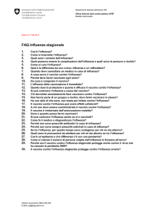 FAQ Influenza stagionale