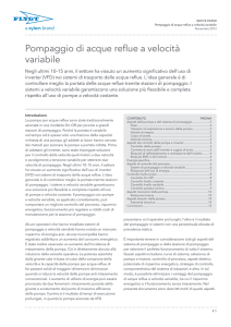 Pompaggio di acque reflue a velocità variabile