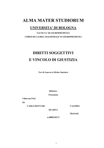 Diritti soggettivi e vincolo di giustizia