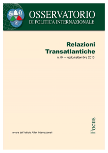 Relazioni transatlantiche, n. 4 (luglio-settembre 2010)