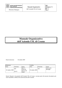 Manuale Organizzativo dell`Azienda USL di Cesena