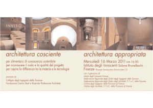 Architettura cosciente/architettura appropriata