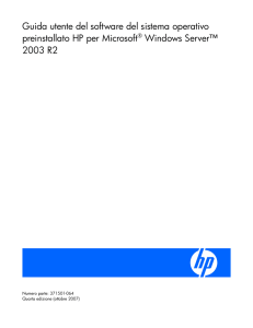 Guida utente del software del sistema operativo preinstallato HP per