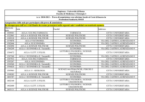 Sapienza - Università di Roma Facolta di Medicina e Chirurgia I A.A.