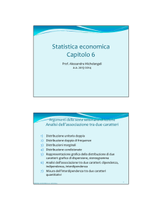 Statistica economica Capitolo 6