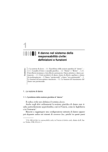 Il danno nel sistema della responsabilità civile: definizioni e funzioni