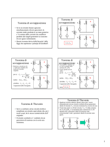 Teorema di sovrapposizione Teorema di sovrapposizione Teorema