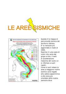 Questa è la mappa di pericolosità sismica del territorio italiano. E` la