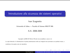 Introduzione a problematiche di sicurezza