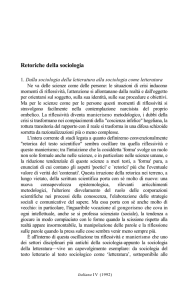 Retoriche della sociologia